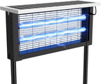 Solar Bug Zapper Outdoor, Powerful Mosquito Zapper, Electric Mosquito Killer Outdoor, Waterproof & Portable Fly Killer, Rechargeable Flying Insect Trap for Patio, Yard, Garden, Home, Camping, Black