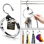 Rolly Hanger® Closet Space Saver – Premium Rotating Aluminum Organizer for Belts, Ties, Hats & Handbags – Heavy Duty 360° Swivel – Declutter & Maximize Storage (1 Pack)