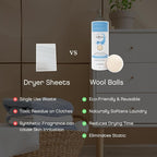 AspenClean | Wool Dryer Balls | 100% Pure New Zealand Wool | Reusable Natural Fabric Softener Alternative | Reduces Drying Time & Static | Pack of 3