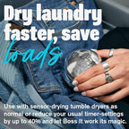 Boss It Rapid Reusable Dryer Ball, Fabric Softener Ball Alternative to Plastic/Wool Dryer Balls, Reduces Clothing Wrinkles & Saves Drying Time, Ultra Reflective & Lightweight Technology Laundry Balls