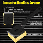 Grill Brush Bristle-Free – Steam Cleaning & Pumice BBQ Grill Cleaner with Replaceable Head – Includes 2 Cleaning Stones + 1 Extra Brush Head – Heavy-Duty Barbecue Scraper