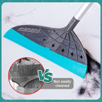 Magic Air Broom, Silicone Broom Floor Squeegee for Glass and Floors with 60’’ Long Aluminum Adjustable Handles,Silicone Squeegee Broom or Pet Hair, Dust and Liquids (Gray)