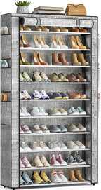 OYREL Shoe Rack 10Tier Large Capacity 50-56Pairs Beautiful Tall Shoe Shelf Free Standing Storage Cabinet Entryway Closet