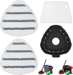 Triangule Flat Mop Replacement Pads, Spin Mop Pad Replacement, 2 Pack Mop Refill Pads, 1 Mop Base and 1 Scraper for Cleaning Floor, Wall, Ceiling, Easy to Replace