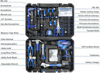 Tool Box-261-Piece Home Tool Kit with 12V Cordless Drill & Accessories | Electric Power Drill Driver Tool Set for House, Garage, Garden, Office DIY Repairs & Projects