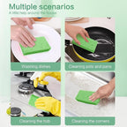 Large Cellulose Sponges, Kitchen Sponge for Dish, Thick Heavy Duty Scrub Pads, Non-Scratch Scrubber for Household/Cookware/Bathroom/Office/Boat 5.5" x 3" x 1" (7 Pack) Green