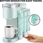 K Cup Holder for Keurig: Coffee Pod Holder for Counter Small Space - Kcup holders for Wall Mount (3, Oasis Blue)
