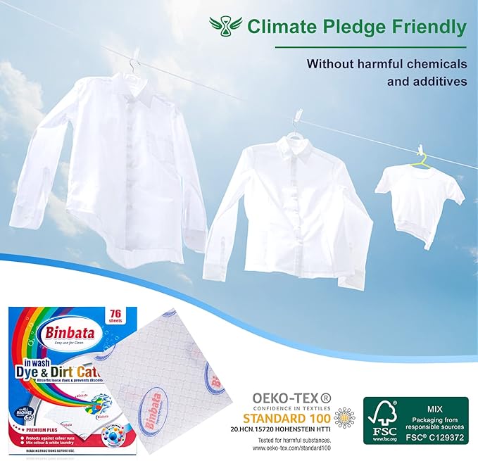 Color Grasper for Laundry 76 Count, Fragrance Free Dye Catcher Essential for Home Use, Dye Guard Grabber Sheets for Laundry in-Wash Sheets