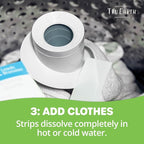 Tru Earth Compact Dry Laundry Detergent Sheets, Unscented - Up to 768 Loads (384 Count) - Paraben-Free - Original Eco-Strip Liquidless Detergent, Travel Sheets, Bulk