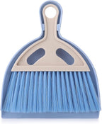 cobee Small Broom and Dustpan Cleaning Set, Mini Whisk Dustpan and Brush with Handle Portable Table Top Dust Pan Dining Table Crumb Sweeper Cleaning Tools with Soft Bristles for Housekeeping(Blue)