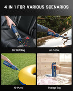 Fanttik Slim V10 APEX Cordless Car Vacuum, 4-in-1 Portable Mini Handheld Vac, 19kPa Suction Power, Upgraded Smart Digital Display, 2 Suction Modes for Small Jobs, Car, Office Desk, Keyboards (Blue)