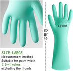 Rubber Cleaning Dishwashing Kitchen-Gloves - 3 Pairs Colorful Dish Gloves,Reusable Rubber Gloves for Dishwashing