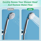 51-in-1 Shower Head Cleaner Kit & Straw Cleaning Brushes Set - Unclog Nozzles, Holes, Stanley Cups, Sippy Bottles, Printers, Faucets - 35 Brushes, 10 Steel Picks, 5 Straw Brushes (3 Colors)