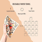 Swedish Dishcloths for Kitchen, 8 Pack Reusable Paper Towels Washable, Super Absorbent Kitchen Towels, No Odor, Biodegradable, Quick Drying, Dishwasher Safe