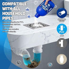 Pipe Bobo Drain Cleaner, 300g, Professional Strength Pipe Dredging Formula for Kitchen Sinks, Shower Drains, Tubs, Dissolves Blockages (1Pcs)