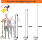 Floor Scraper Long Handle - Ice Snow Removal Tool,Multifunctional Garden Cleaning Flat Shovel,Heavy Duty Weed Scraper Metal Sharp Blade for Lawn Edging,Sidewalk Weeding,Driveway Steps Snow Shovel 60"
