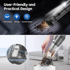 Handheld Car Vacuum Cleaner Cordless: 9500PA Powerful Suction Portable Lightweight Hand Held Vacuum - Large Capacity Battery Last Long Wireless Mini Vacuum with LED Light for Home Office Cleaning