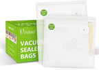 Vixino Vacuum Sealer Bags, 40 Reusable Vacuum Sealer Bags for Food Storage, BPA-Free, Meal Prep and Sous Vide Cooking,Works for Handheld Sealer and Vac Sealer Machine with External Vacuum Systems
