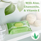 McKesson Flushable* Adult Wet Wipes – 48 Wipes (1 Pack of 48) – Aloe & Vitamin E, Plant-Based Cleansing Wipes, Scented