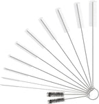 PeiTuSengJin12-Piece Straw Brush Set Includes 10 Different Diameter Brush Heads. Reusable Cleaning Brushes Suitable for Straws, Straw Cups, and All Types of Tubular Utensils.