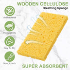 Zhengmy 300 Pieces Sponges Bulk Sponges Kitchen Compressed Sponge Natural Dish Sponge Compressed Wood Pulp Cleaning Without Scratching for Kitchen Bathroom, 3.9 x 2.4 x 0.12 Inch (Multicolor)