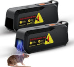2 Pack of X-PEST Electronic Mouse Trap – Smaller Size Electric Mouse Trap Zapper for Indoor Use, Reusable Rodent Trap, No Touch No See, Effective Mice & Mouse Control