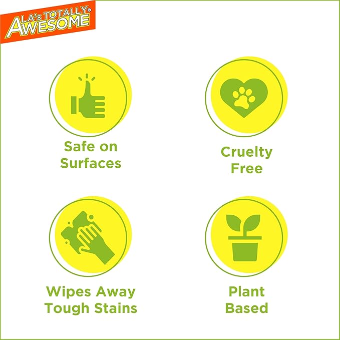 La's Totally Awesome Daily Kitchen Cleaner Spray, For Sink, Cooktop, Oven and more, Plant-Derived Formula, 32 Fl Oz (Pack of 8)