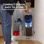 O-Cedar H2prO Flat Mop System with 1 Mop Head Refill | Quick Cleaning Tool | Clean with Clean Water | Machine Washable Reusable Microfiber Mop Pad | Safe on Wood Floors, Vinyl, Tile, Baseboards, Walls