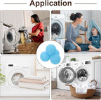 uxcell 4pcs Reusable Laundry Dryer Balls Vinyl Drying Balls for Reduce Wrinkles Static Fabric Softener Reduce Drying Time Save on Energy, Sky Blue