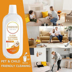 4 Packs Floor Cleaning Solution Compatible with Tineco iFloor & Floor One Cleaner Solution Orange Scented Deep Clean Residue & Streak Free for Multiple Hard Floors, for All Robotic Vacuum Mop Solution