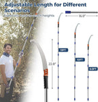 Pole Saws for Tree Trimming, 10FT Long Branch Cutter Handle Pruner, Heavy Duty Tree Trimmer Pole | Ergonomic Non-Slip Grip for Yard Garden and Patios High Branches Cutting