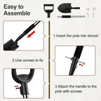 Shovel for Digging, 31" Compact Garden Shovel with D-Grip, Small Metal Spade Shovel for Gardening Camping, Kids Sand Beach Mini Spade, Portable