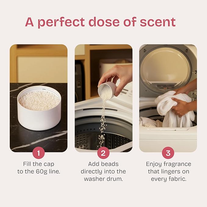 QLEAN In Wash Scent Booster Beads - 100% Plant Based - Natural Laundry Booster Beads & Smell Deodorizer - Environment Friendly Odor Eliminator for Clothes (320 grams) (Ruby Sunset Bliss)