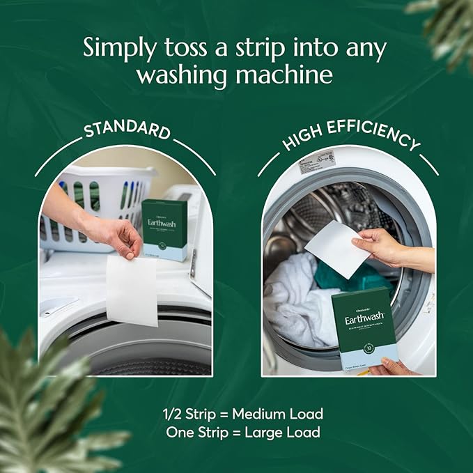CLEANOMIC Laundry Detergent Sheets (Up To 192 Loads) 96 Ocean Breeze Sustainable Sanitizer Strips - Ideal for Travel & Home Liquidless Laundry by Cleanomic