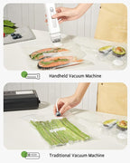 Syntus Vacuum Sealer Bags for Food, 10 Pcs Medium Size 10" x 13.8" Food Storage Bags for Sous Vide Cooking Microwave Heating, Air Valve Zipper Bags & Zip Clips