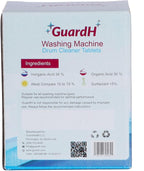 GuardH Washing Machine Drum Cleaner Tablets 12 Count 216g Deep Cleaning and Descaling Tablets for HE and Standard Washers Removes Residue Odor and Buildup Phosphate and Chlorine Free
