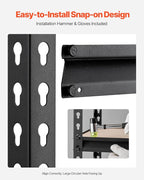 VEVOR Storage Shelves, 2000 lbs, 5 Tier Garage Storage Shelving, 16" D x 36" W x 71.4" H Adjustable Metal Shelves for Garage Shelves Utility Rack Shelf, Ideal for Kitchen, Warehouse, Basement, Black