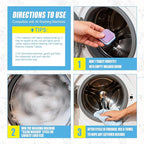 Washing Machine Cleaner Tablets - 24 Pack (12 Month Supply) | HE Compatible for Top & Front Load Washers | Pet-Safe Formula Eliminates Odors, Lint & Detergent Buildup (Lavender scent)