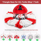 Spin Mop Base for Vileda/Cedar EasyWring Microfibre Spin Mop 1 Tank System - Rotating Triangle Mop Heads Refill Plastic Cover Replacement Accessories