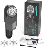 Fabric Shaver and Lint Remover with 2 Extra Blades, Led Digital Display Fabric Shaver for Furniture, 2 Speeds Powerful Ball Remover for Clothes Sweater Sofa Carpet