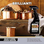 Flitz Instant Brass and Copper Tarnish Remover - 16oz Bottle of USA-Made Organic Rust Remover Spray (No-Rub) - Removes Stains & Oxidation from Glass & Aluminum - Brass Cleaners That Work (6 Pack)