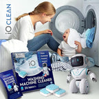 iO CLEAN Washing Machine Cleaner Descaler Tablets, 24 Count (1 Year Supply) – Deep Clean Washer Cleaner Tablets for HE Front Load & Top Load – Unscented Washing Machine Descaler for Odor Control