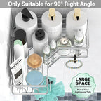 AKTECKE Corner Shower Caddy Bathroom Organizer: Adhesive Shower Rack Bathtub Shelves - 3Pack No Drilling Shower Shelf - Stainless Steel Rustproof Bath Tub Organizer