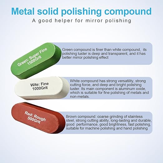 Neeki 14pcs Drill Polishing Wheel and Polishing Compound, Soft Drill Brush with 1/4 Hexagonal Shank, Suitable for Metal, Stainless Steel, Jewelry, Wood, Ceramic, Glass, etc.