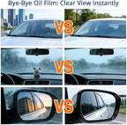 2 pcs Clear Vision Windshield Cleaner,Automotive Oil Film Cleaning Brush, Car Glass Cleaning Brush for Windshield, Windows and Mirrors,Strong Cleaner Improves Driving Clarity & Visibility