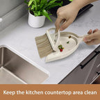 Mini Broom and Small Dustpan Brush - Hand Broom and Dustpan Set, Mini Dust pan and Brush Set, Small Dust pan for Cat Litter, Kitchen, Tables, Countertops, Cars, etc.