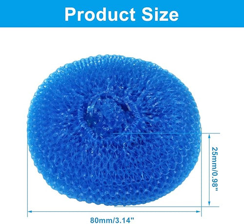15 Pcs Plastic Dish Scrubbers, Nylon Scouring Pad Mesh Pot Scourers(Blue+Red+Green)