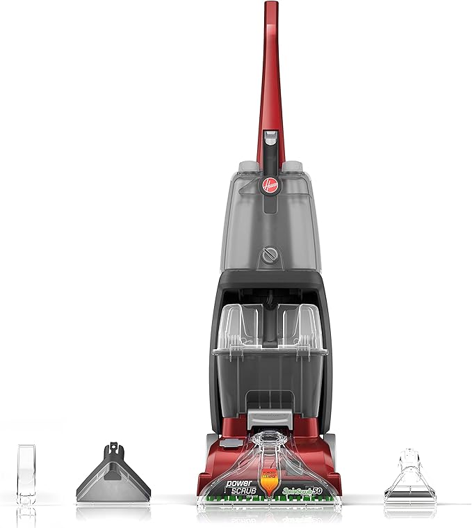 Hoover Power Scrub Deluxe Carpet Cleaner Machine & Paws & Claws Deep Cleaning Carpet Shampoo with Stainguard & Renewal Deep Cleaning Carpet Shampoo, Concentrated Machine Cleaner Solution, 64oz Formula