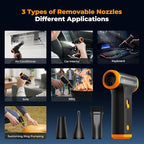 K&F Concept Compressed Air Duster, 3 Gear Adjustable 110000RPM Electric Air Duster, Adjustable&Portable Air Blower for Deep Computer Clean, Keyboard, Car Dry, Home - Replace Compressed Air Cans