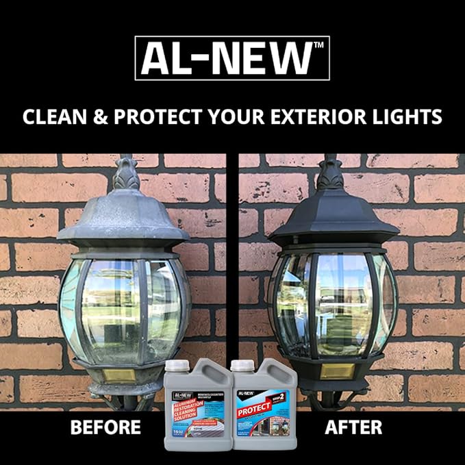 AL-NEW Aluminum Restoration Cleaning Solution Protect | Clean & Protect Patio Furniture, Stainless Steel, & Other Household Metal Surfaces (16oz.)